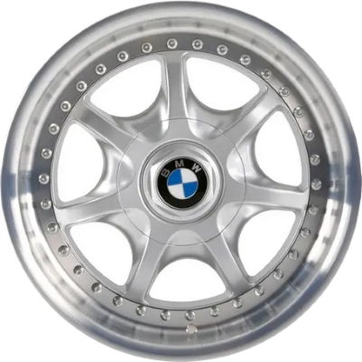 BMW 525i 2001-2003, 528i 1997-2000, 530i 2001-2003, 540i 1997-2003 powder coat silver w/ machined lip 17x8 aluminum wheels or rims. Hollander part number 59256U10.LS01, OEM part number 36111093535.
