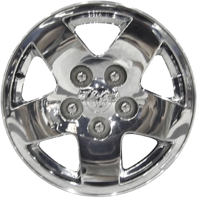 Dodge Dakota 2005-2007 chrome clad bright 17x8 aluminum wheels or rims. Hollander part number ALY2238, OEM part number Not Yet Known.