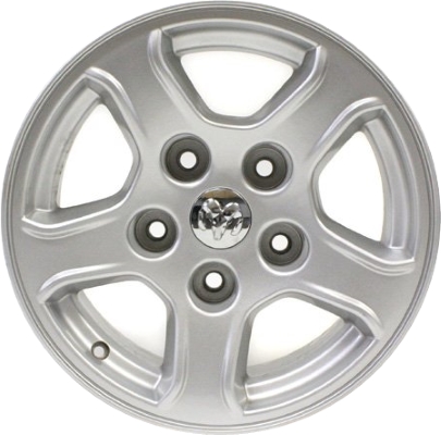 Dodge Dakota 2005-2007 powder coat silver 16x8 aluminum wheels or rims. Hollander part number ALY2239HH, OEM part number Not Yet Known.