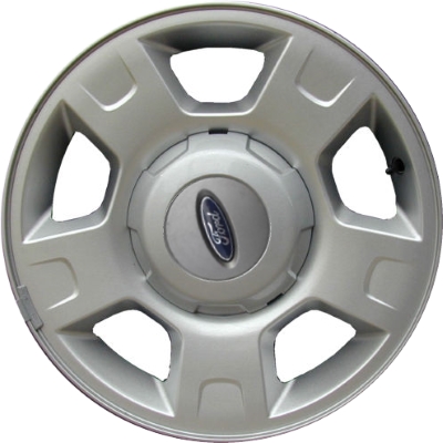 Ford F-150 2004-2008 powder coat silver 17x7.5 aluminum wheels or rims. Hollander part number ALY3553, OEM part number 4L3Z1007FA.