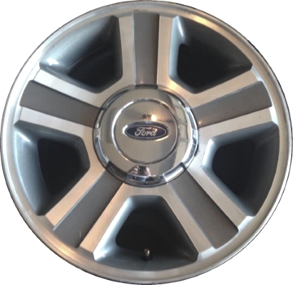 Ford F-150 2004-2008 charcoal machined 17x7.5 aluminum wheels or rims. Hollander part number ALY3554A30.PC01, OEM part number 4L3Z1007AB.