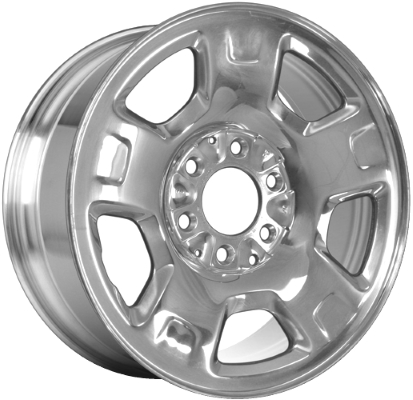 Ford F-150 2004-2008 polished 17x7.5 aluminum wheels or rims. Hollander part number ALY3555, OEM part number 4L3Z1007EC.