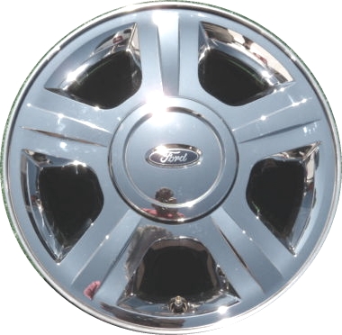 Ford Expedition 2005-2006 chrome clad 17x7.5 aluminum wheels or rims. Hollander part number ALY3593, OEM part number 5L1Z1007AA.