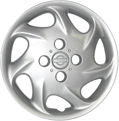 Nissan Altima 1998-1999, Plastic 7 Spoke, Single Hubcap or Wheel Cover For 15 Inch Steel Wheels. Hollander Part Number H53058.
