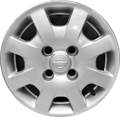 Nissan Sentra 2000-2002, Plastic 8 Spoke, Single Hubcap or Wheel Cover For 14 Inch Steel Wheels. Hollander Part Number H53065.