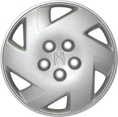 Honda Accord 1998-2002, Plastic 6 Spoke, Single Hubcap or Wheel Cover For 15 Inch Steel Wheels. Hollander Part Number H55046.