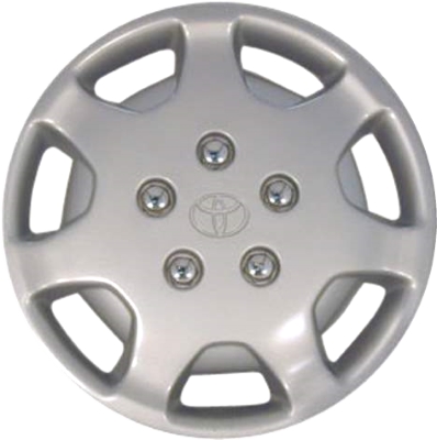 Toyota Camry 1991-1996, Plastic 7 Slot, Single Hubcap or Wheel Cover For 14 Inch Steel Wheels. Hollander Part Number H61058.