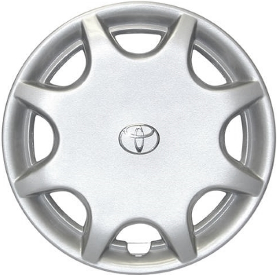 Toyota Camry 1992-1996, Plastic 8 Spoke, Single Hubcap or Wheel Cover For 14 Inch Steel Wheels. Hollander Part Number H61062.
