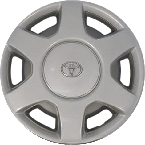 Toyota Camry 1992-1996, Plastic 6 Spoke, Single Hubcap or Wheel Cover For 15 Inch Steel Wheels. Hollander Part Number H61063.