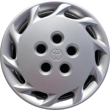 Toyota Camry 1997-1999, Plastic 10 Slot, Single Hubcap or Wheel Cover For 14 Inch Steel Wheels. Hollander Part Number H61088.