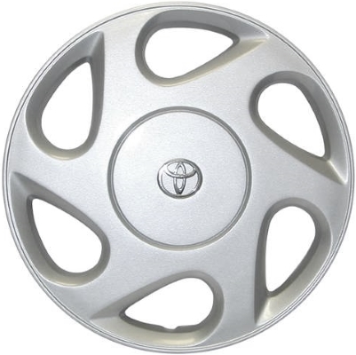 Toyota Camry 1997-1999, Plastic 6 Spoke, Single Hubcap or Wheel Cover For 15 Inch Steel Wheels. Hollander Part Number H61089.