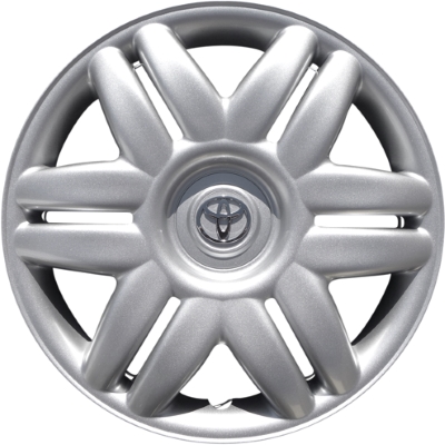 Toyota Camry 2000-2001, Plastic 6 Double Spoke, Single Hubcap or Wheel Cover For 15 Inch Steel Wheels. Hollander Part Number H61104.