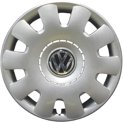 Volkswagen Golf 2001, Volkswagen Jetta 2003-2011, Plastic 10 Spoke, Single Hubcap or Wheel Cover For 15 Inch Steel Wheels. Hollander Part Number H61538.