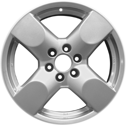 Nissan Frontier 2005-2008, Xterra 2005-2008 powder coat silver 17x7.5 aluminum wheels or rims. Hollander part number 62453, OEM part number 40300EA710, 40300EA71A.