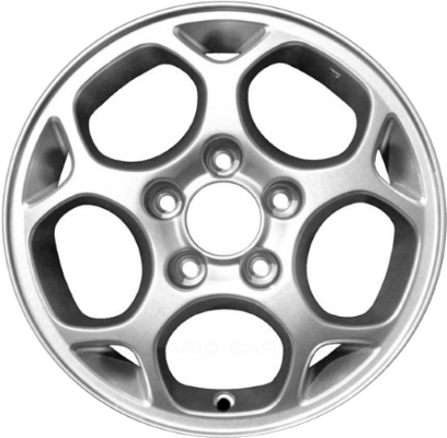 Honda Accord 2003-2007 powder coat silver 15x6.5 aluminum wheels or rims. Hollander part number ALY63861, OEM part number 08W15-SDA-100A, 7228380.