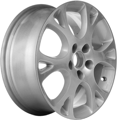Acura TSX 2004-2008, Accord 2003-2007 silver machined 17x7 aluminum wheels or rims. Hollander part number 63864, OEM part number 08W17SDB100A, 08W17SDB101A, 08W17SDB102A, 08W17SDB103A.