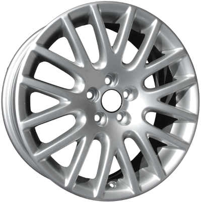 Volkswagen Jetta 2003-2011, Jetta GLi 2003-2004 powder coat silver 17x7 aluminum wheels or rims. Hollander part number 69807, OEM part number 1J0601025AS8Z8.