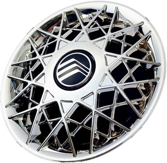 Mercury Grand Marquis 1998-2002, Plastic 20 Cross Spoke, Single Hubcap or Wheel Cover For 16 Inch Steel Wheels. Hollander Part Number H7007A.