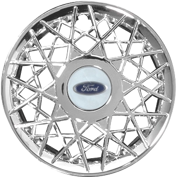 Ford Crown Victoria 1998-2002, Plastic 20 Cross Spoke, Single Hubcap or Wheel Cover For 16 Inch Steel Wheels. Hollander Part Number H7007B.