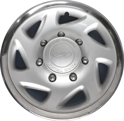 Ford Excursion 2000-2005, Ford F-250 1999-2005, Ford F-350 SRW 1999-2005, Plastic 7 Spoke, Single Hubcap or Wheel Cover For 16 Inch Steel Wheels. Hollander Part Number H7021.