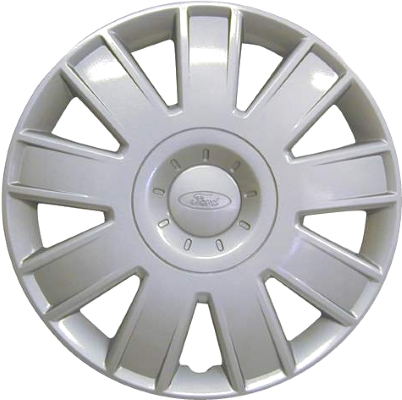 Ford Focus 2004-2007, Plastic 9 Spoke, Single Hubcap or Wheel Cover For 15 Inch Steel Wheels. Hollander Part Number H7038.