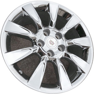 Cadillac XLR 2009 chrome 18x8 aluminum wheels or rims. Hollander part number ALY4657U85/4656, OEM part number 19208370.