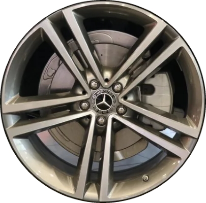 Mercedes-Benz GLE350 2020-2022, GLE450 2020-2022 grey machined 21x10 aluminum wheels or rims. Hollander part number 85762, OEM part number 16740103007X21.