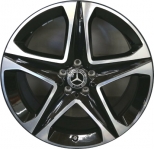 ALY85756 Mercedes-Benz GLE350, GLE450 Wheel/Rim Black Machined #16740122007X23