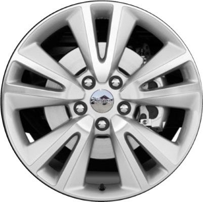 Jeep Grand Cherokee 2011-2013 silver machined 20x8 aluminum wheels or rims. Hollander part number ALY2393U90.PS02, OEM part number 1TE70GSAAA, 1SZ68CDMAA.