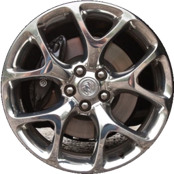 Buick Regal 2011-2017 polished 20x8.5 aluminum wheels or rims. Hollander part number ALY4109, OEM part number 22792222.
