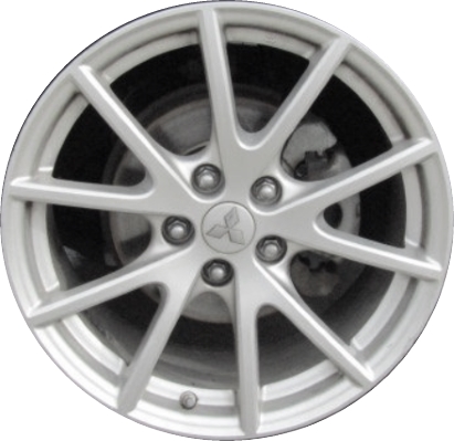 Mitsubishi Galant 2009-2012 powder coat silver 18x8 aluminum wheels or rims. Hollander part number ALY65847U20, OEM part number Not Yet Known.