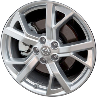 Nissan Maxima 2012-2015 powder coat silver 19x8 aluminum wheels or rims. Hollander part number ALY62583U20, OEM part number 40300-9DA1B.