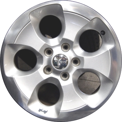 Jeep Wrangler 2013-2017, Wrangler JK 2018 silver machined 18x7.5 aluminum wheels or rims. Hollander part number 9119U90.PS08, OEM part number 1XA51DD5AA, 1XA51PAKAA.