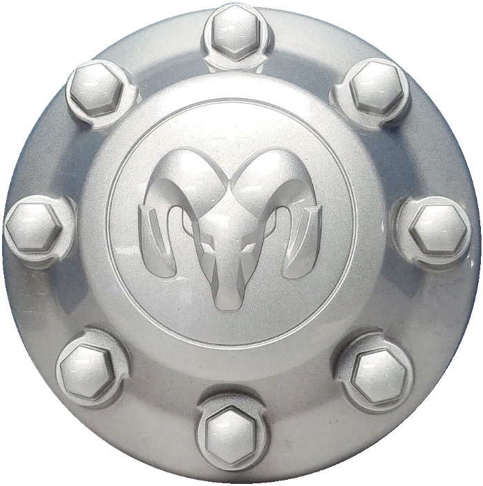 C2472S Dodge Ram 2500, 3500 SRW OEM Silver Center Cap #1XF55S4AAA