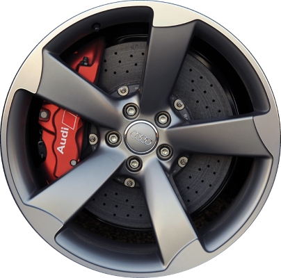 Audi Q7 2015 charcoal machined 21x9 aluminum wheels or rims. Hollander part number ALY58962, OEM part number 4L0601025CE.