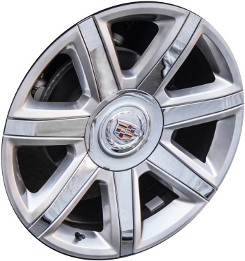 Cadillac Escalade 2015-2020 powder coat bright silver 22x9 aluminum wheels or rims. Hollander part number ALY4739HH, OEM part number 22934551.