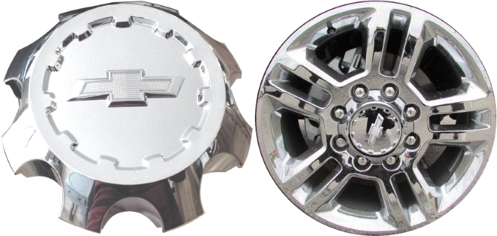 C5705 Chevrolet Silverado 2500, 3500 SRW Chrome OEM Center Cap #22909151