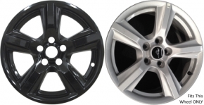 IMP-408BLK/7015GB Ford Mustang Black Wheel Skins (Hubcaps/Wheelcovers) 17 Inch Set
