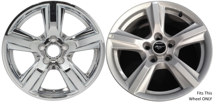IMP-408X/7015PC Ford Mustang Chrome Wheel Skins (Hubcaps/Wheelcovers) 17  Inch Set