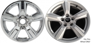 IMP-408X/7015PC Ford Mustang Chrome Wheel Skins (Hubcaps/Wheelcovers) 17 Inch Set