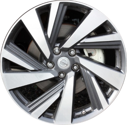 Nissan Murano 2015-2024 charcoal machined 20x7.5 aluminum wheels or rims. Hollander part number ALY62707U30HH, OEM part number 403005AA3A, 403009UF2A, 403009UF2D.