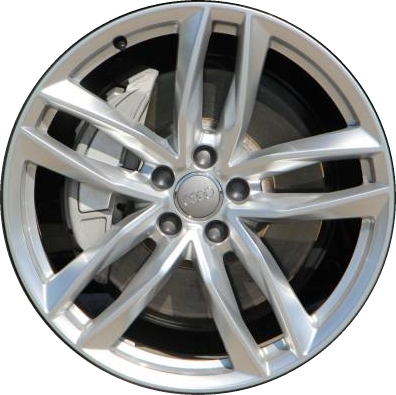 Audi A7 2016-2018, A8 2016-2018, S7 2016-2018 powder coat hyper silver 20x9 aluminum wheels or rims. Hollander part number 58981U77, OEM part number 4H0601025BR.