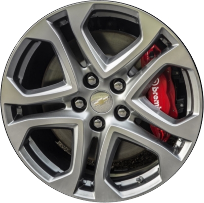 Chevrolet SS 2016-2017 grey machined 19x8.5 aluminum wheels or rims. Hollander part number ALY5721, OEM part number 92279055.