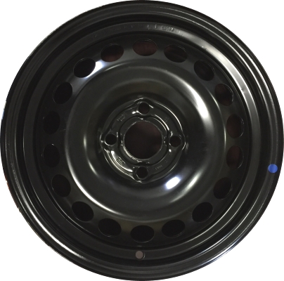 Chevrolet Spark 2016-2022 powder coat black 15x6 steel wheels or rims. Hollander part number STL8116, OEM part number 95192359, 51192359.