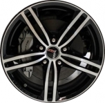 ALY5730U45/5733 Chevrolet Corvette Wheel/Rim Black Machined #22959758