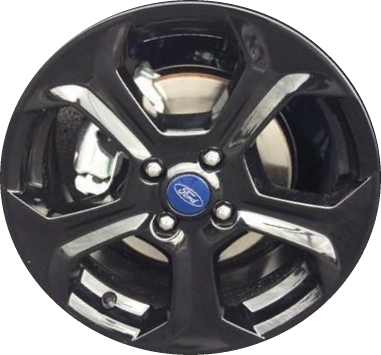 Ford Fiesta 2014-2019 powder coat black 17x7 aluminum wheels or rims. Hollander part number ALY3968U45, OEM part number C1BZ1007H.