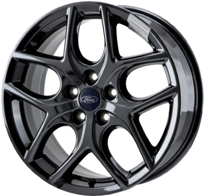 Ford Focus 2015-2018 powder coat black 17x7 aluminum wheels or rims. Hollander part number ALY10011U45.PB01, OEM part number FM5Z1007E.