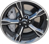 ALY10081U45 Ford Mustang Wheel/Rim Black Machined #GR3Z1007C