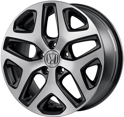 Honda HR-V 2016-2022 charcoal machined 17x7.5 aluminum wheels or rims. Hollander part number ALY64076, OEM part number 08W17-T7S-100.