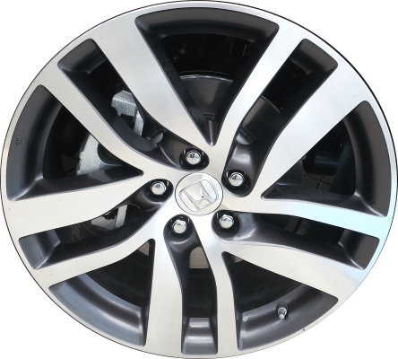 Honda Pilot 2016-2018 charcoal machined 20x8 aluminum wheels or rims. Hollander part number ALY64090U30, OEM part number 42700-TG7-A31.